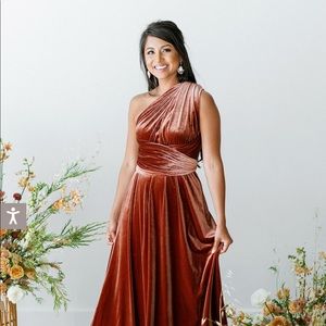 Reverly velvet Micah CONVERTIBLE bridesmaid dress